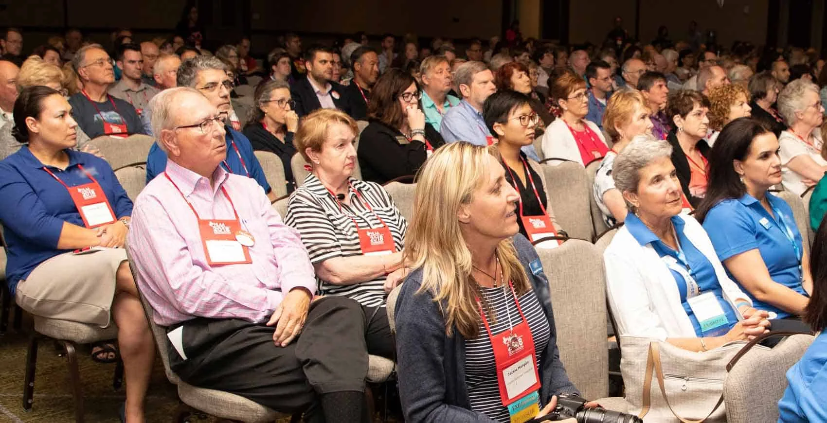 A large crowd of HLAA members at the national convention